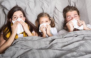 The mattress as a health risk. Runny nose, hay fever from allergies